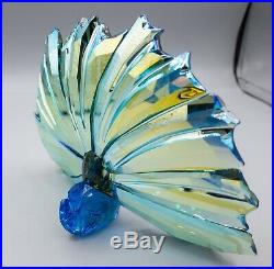 Swarovski Crystal 2015 Yearly SCS Peacock Arya Figurine Excellent Green Blue