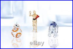 Swarovski Crystal 2018 Disney Star Wars C-3PO, R2-D2 & BB-8 Set of 3 Brand New