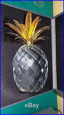 Swarovski Crystal 7507 Nr 260 Giant Pineapple Gold Leaf 010116 Retired 2008 Mib