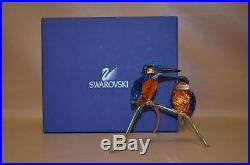 Swarovski Crystal 945090 Blue Turquoise Pair of Kingfishers Large Retired 3648#4