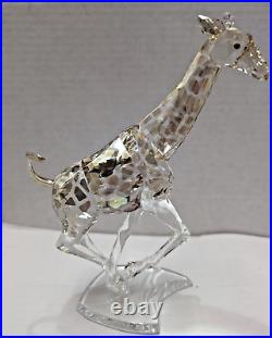 Swarovski Crystal Amber Giraffe Figurine In Original Box With CoA