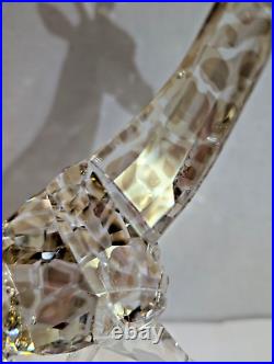 Swarovski Crystal Amber Giraffe Figurine In Original Box With CoA