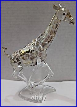 Swarovski Crystal Amber Giraffe Figurine In Original Box With CoA