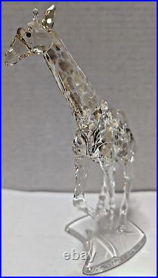 Swarovski Crystal Amber Giraffe Figurine In Original Box With CoA