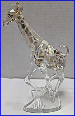 Swarovski Crystal Amber Giraffe Figurine In Original Box With CoA