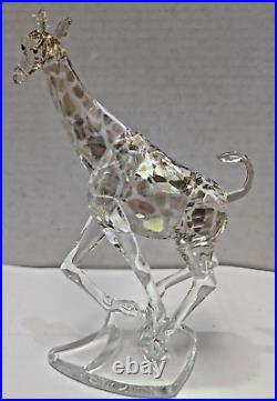 Swarovski Crystal Amber Giraffe Figurine In Original Box With CoA