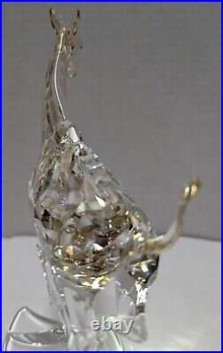 Swarovski Crystal Amber Giraffe Figurine In Original Box With CoA