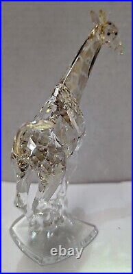 Swarovski Crystal Amber Giraffe Figurine In Original Box With CoA