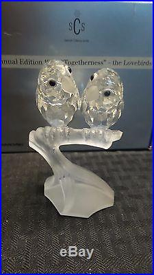 Swarovski Crystal Annual Edition 1987 Togetherness The Lovebirds SCS in Box RARE