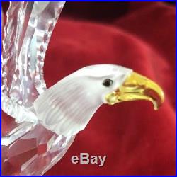 Swarovski Crystal BALD EAGLE Figurine, 5'H Mint Condition, Swarovski Swan Signed
