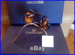 Swarovski Crystal BIRDS Figurine KINGFISHERS Blue Turquoise #5155669
