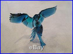 Swarovski Crystal BLUE PARROTS Figurine BNIB MSR. $1700.00