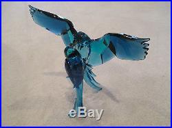 Swarovski Crystal BLUE PARROTS Figurine BNIB MSR. $1700.00