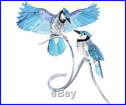 Swarovski Crystal Birds Large Blue Jays New In Box 1176149 Free Ship Bluejays