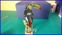 Swarovski Crystal Black Diamond Toucan Object Bird Figurine In Original Box