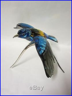 Swarovski Crystal Blue Roller Turquoise Bird Figurine #957568 WithBox