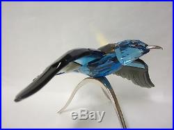 Swarovski Crystal Blue Roller Turquoise Bird Figurine #957568 WithBox