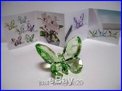 Swarovski Crystal Butterfly Light Peridot 855773 Retired Bnib Coa