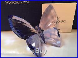 Swarovski Crystal Butterfly Provence Lavender Retired 2015 #1182454/5155714 NIB