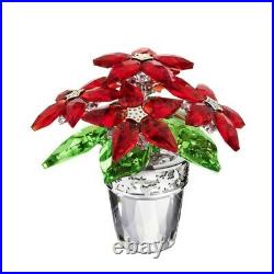 Swarovski Crystal Christmas Flower Figurine POINSETTIA LARGE #1139997 New