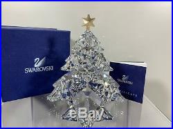 Swarovski Crystal Christmas Tree Shining Star Golden Large 1139998 MIB WithCOA