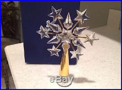 Swarovski Crystal Christmas Tree Topper WithStand In Box NEVER USED BEAUTIFUL