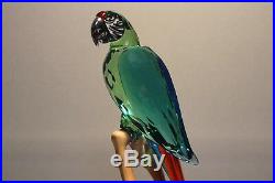 Swarovski Crystal Chrome Green Macaw Birds of Paradise 685824 Large Figure MIB