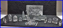 Swarovski Crystal City Complete Set, Gate, Houses, Trees, Church, Tower & Hall