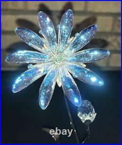 Swarovski Crystal Dellaria Aquamarine Paradise Flower #945872 Retired HTF