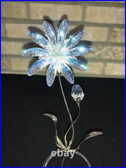 Swarovski Crystal Dellaria Aquamarine Paradise Flower #945872 Retired HTF