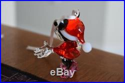 Swarovski Crystal Disney 4 Figurines Mickey Minnie Winnie Poo Bear Christmas Box