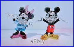 Swarovski Crystal Disney Mickey + Minnie Mouse 1118830 1116765 Brand New In Box