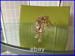 Swarovski Crystal ENDANGERED WILDLIFE TIGERGolden Figurine #1003148 MIB WithCOA