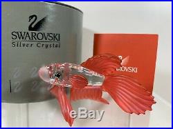 Swarovski Crystal Figure Siamese Fighting Fish Red 7644 000 013 / 660941 MIB COA