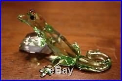 Swarovski Crystal Figurine 2008 Event Piece Green Gecko with Box