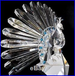 Swarovski Crystal Figurine, 218123 Limited Edition The Peacock, 7.5H