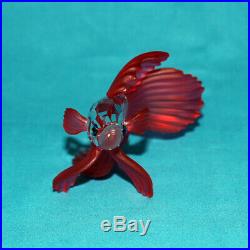 Swarovski Crystal Figurine 660941 MIB Red Siamese Fighting Fish