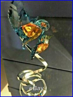 Swarovski Crystal Figurine Birds of Paradise Kingfishers, Turquoise 5136835