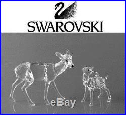 Swarovski Crystal Figurine''DOE & FAWN'' Deers #5001052 New