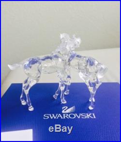Swarovski Crystal Figurine Foals 2 Horses