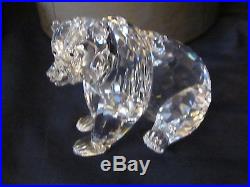 Swarovski Crystal Figurine Grizzly Bear Seated Retired 7637 000 006 243880