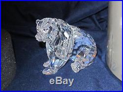 Swarovski Crystal Figurine Grizzly Bear Seated Retired 7637 000 006 243880