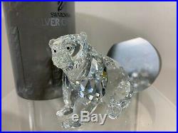Swarovski Crystal Figurine Grizzly Bear Sitting 7637 000 006 / 243880 MIB WithCOA