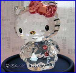 Swarovski Crystal Figurine Hello Kitty Pink Bow 2011 withbox