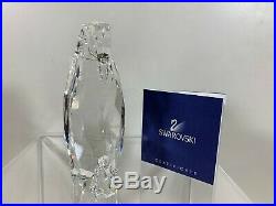 Swarovski Crystal Figurine Mother Penguin with Baby 7685 000 005 / 627067 MIB COA