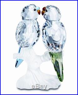 Swarovski Crystal Figurine PAIR OF BIRDS BUDGIES #5268833 New