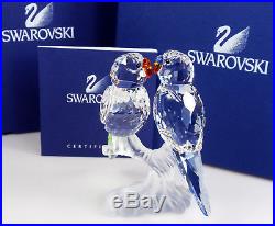 Swarovski Crystal Figurine PAIR OF BIRDS BUDGIES #5268833 New