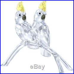 Swarovski Crystal Figurine Pair of Birds COCKATOOS -5135939 New