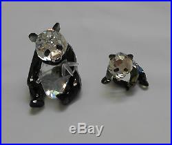 Swarovski Crystal Figurine, Panda Bears, Mother and Cub, 900918