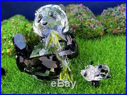 Swarovski Crystal Figurine Panda Family set BOXES/COAS